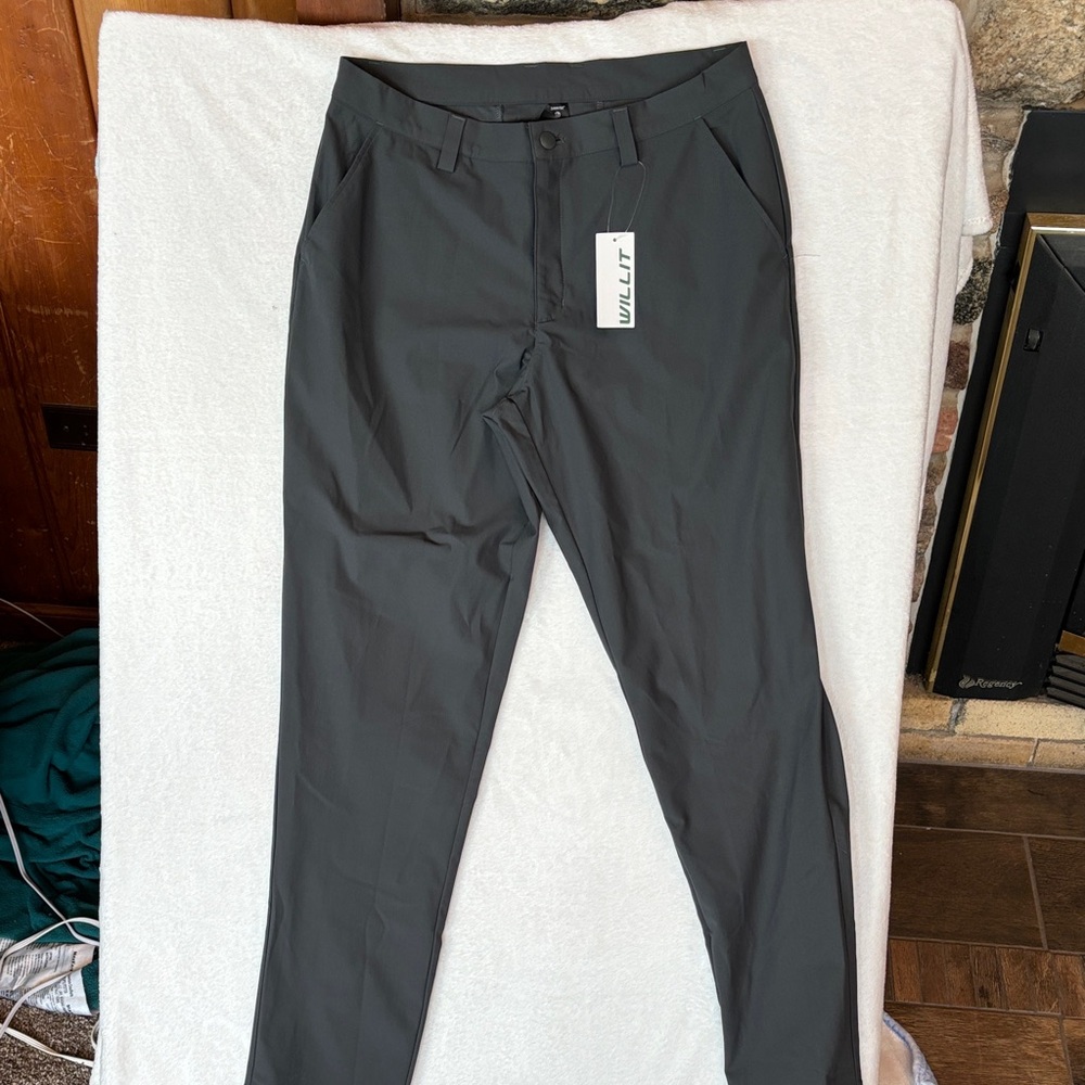 Willit performance fit Dark Gray dress pants 34x32